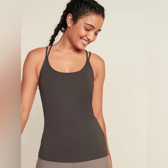 NWT! Lost in the Woods Strappy PowerSoft Shelf-Bra Tank Top - Size Small 💛 - Picture 1 of 4